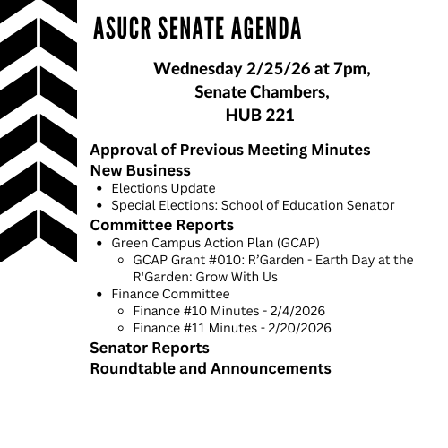 Senate Agenda Winter 2.25