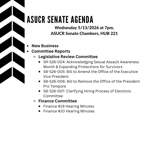 Senate Agenda Spring Week 7