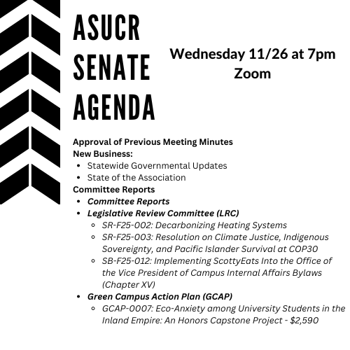 Senate Agenda FW9b