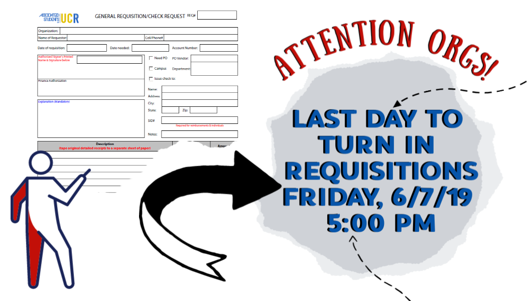 Last day to turn in requisitions Last day to turn in requisitions